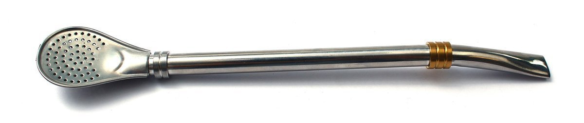 Bombilla Anel z nerezové oceli se zlatým prstencem (19 cm) 1